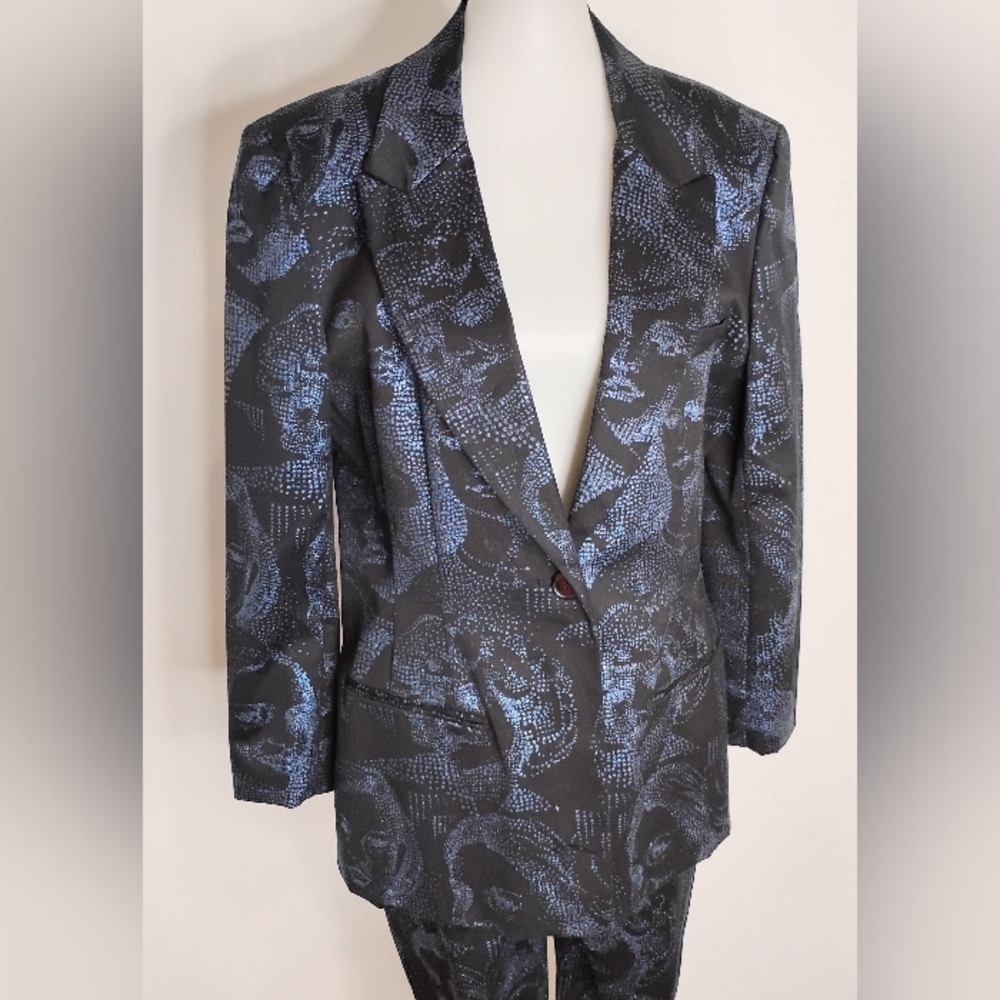 PAOLO SANTINI COTTON BLEND PANTSUIT - Picture 6 of 13